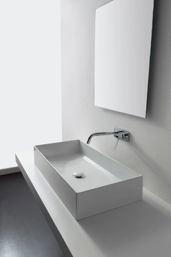 TEOREMA 2.0 - Countertop rectangular ceramic washbasin by Scarabeo Ceramiche - view 3